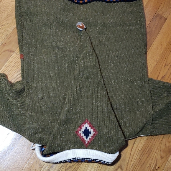 Inca Maki zip front sweater handmade m l - Picture 6 of 6